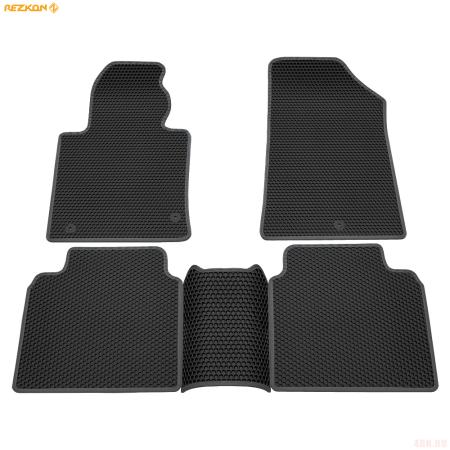 Коврики салона EVA соты резиновые для Kia Optima (2016-2020) с черным кантом № 9121015201