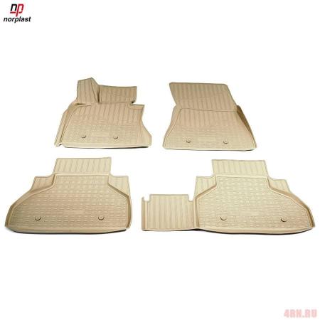 Коврики 3D салона для BMW X6 (F16/ F86M) (2014-2018) бежевые № NPA11-C07-760-B