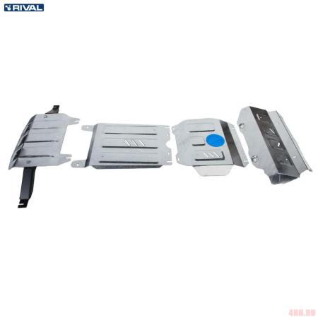 Комплект защиты радиатора, картера, КПП и РК для Toyota Fortuner (2017-2025) № KZZZ.5770.1