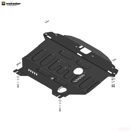 Защита картера и КПП для Hyundai Sonata (2010-2014) (только для Российского рынка) № 70918