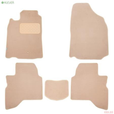 Коврики салона Klever текстильные Premium для Mitsubishi Pajero Sport (1998-2008) бежевые № KLEVER04350722112kh