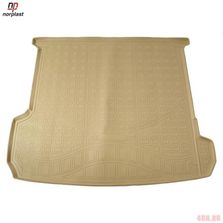 Коврик в багажник Norplast бежевый для Audi Q7 7 мест (сложенный 3 ряд) (2015-2025) № NPA00-T05-775-B