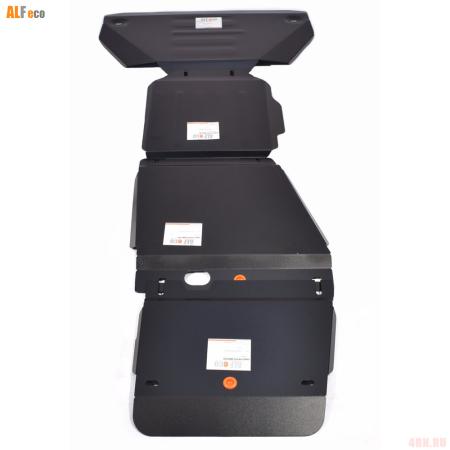 Защита радиатора, картера, КПП и РК для Jeep Grand Cherokee (2013-2021) 4 части № ALF4801-4802-4803