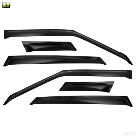 Дефлектор боковых окон для Kia Soul (2019-2025) 6 частей № SKISOU1932/6