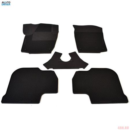 Коврики салона резиновые с бортиком EVA соты для Skoda Rapid (2013-2020) № EVTS.0582