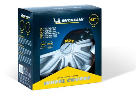 Колпаки колесные MICHELIN 13", "42 Нардо", серебристые, 4 шт. № 300253