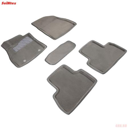 Коврики салона 3D текстильные для Nissan Juke (2011-2014) серые № 84741