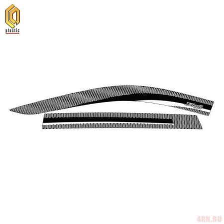 Дефлекторы окон серия "Art" белые для Nissan X-Trail (2014-2019) № 2010031410936