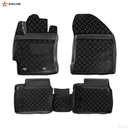 Коврики салона (3D с подпятником) для Toyota Corolla (2013-2018) с высоким бортом № ACM-PS-66