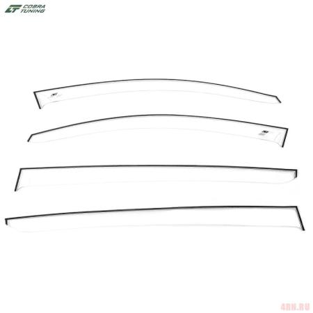 Дефлекторы окон Cobra для Kia Sportage (2010-2015) широкие прозрачные № KEC11910