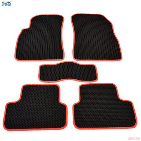 Коврики салона резиновые EVA для Chevrolet Lacetti (2004-2013) соты с красным кантом № EVAS.0094.02
