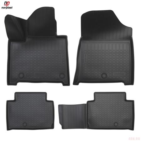 Коврики салона для Hyundai Santa Fe (2023-2025) (1,2 ряд, 7 мест) № NPA11-C31-540