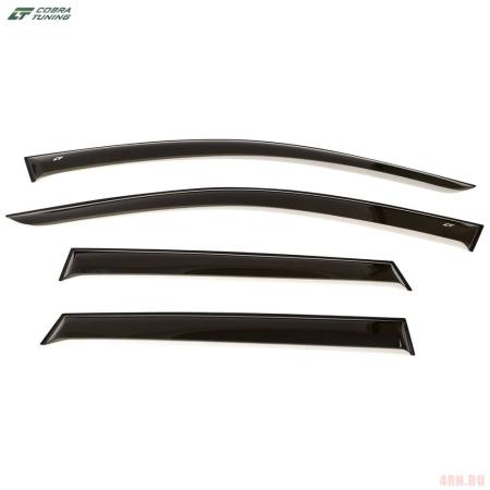 Дефлекторы боковых окон для Skoda Karoq (2020-2025) широкие № SE22620