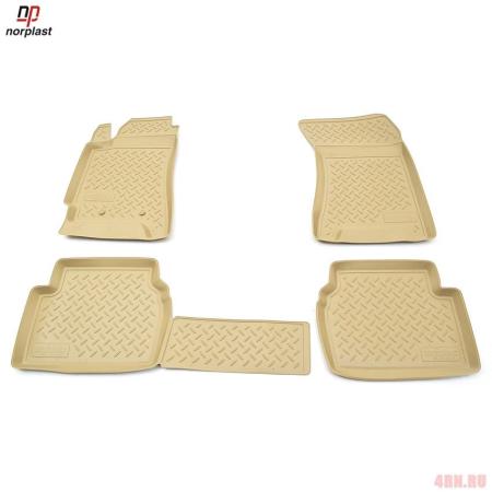 Коврики салона Norplast бежевые для Subaru Forester (2002-2008) № NPL-Po-84-07-B