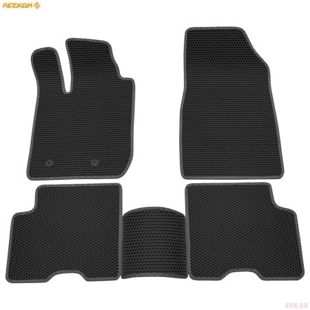 Коврики салона EVA соты резиновые для Renault Arkana (2019-2025) с серым кантом № 9129040102