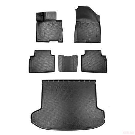 Коврики салона и багажника оригинальные для Kia Sportage с сабвуфером (2022-2025) № R8130P1100P