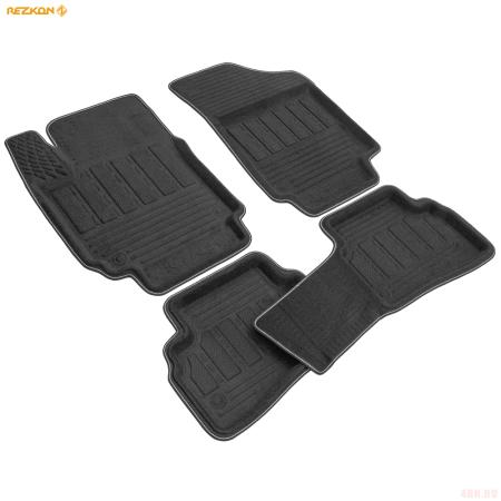 Коврики салона Rezkon 3D текстильные для Hyundai Creta (2016-2020) № 4020065100