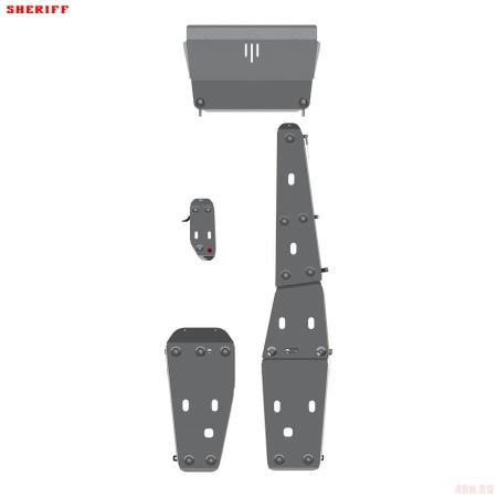 Защита Комплект защит для Mazda CX-9 (2017-2025) № 12.3970