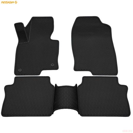 Коврики салона 3D Eva ромб резиновые для Mazda CX-5 (2017-2025) с черным кантом № 9223020201