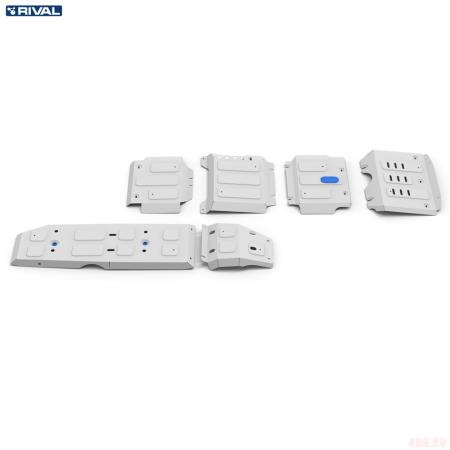 Комплект защит радиатора, картера, КПП, раздаточной коробки и бака для Sollers ST6 (2023-2025) № K333.9207.1