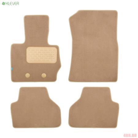 Коврики в салон Klever Premium для BMW X4 (F26) 4WD (2014-2018) бежевые № KLEVER04054122112kh