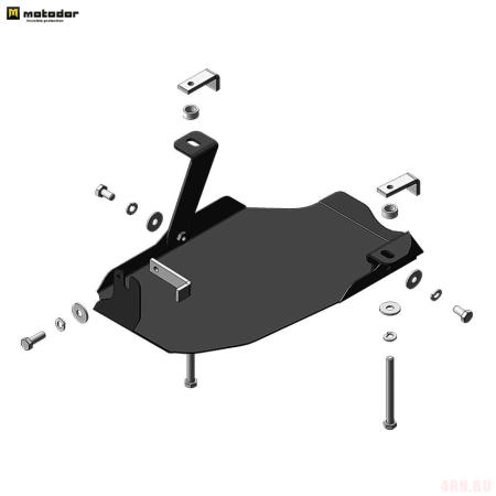 Защита заднего дифференциала для Kia Sorento Prime (2015-2020) № 00943