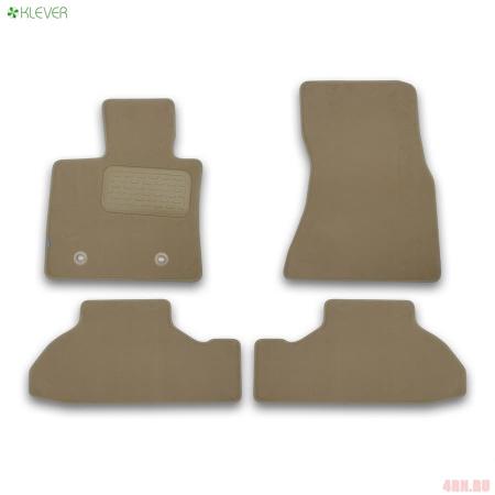 Коврики салона Klever текстильные Premium для BMW X6 (F16) (2014-2019) бежевые № KLEVER04053822112kh