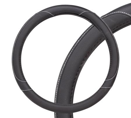 фотографии оплетка из искусственной кожи с перфорацией (черный), l 40см awc-sl-01l