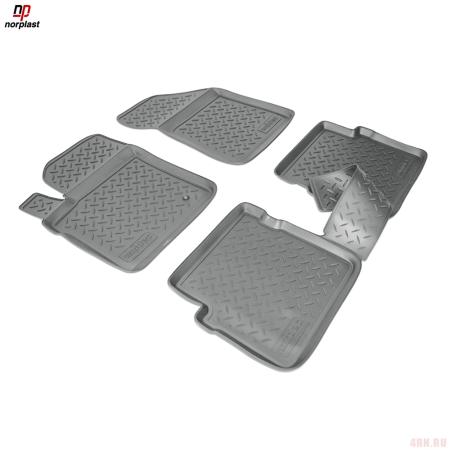 Коврики салона для Dodge Avenger (2007-2014) серые № NPL-Po-20-10-G