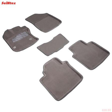 Коврики салона 3D текстильные для Toyota Venza (2008-2012) серые № 85622