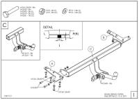 Фаркоп Galia быстросъемный для Suzuki Grand Vitara 5дв. (с запаской) (2005-2014) № S097C