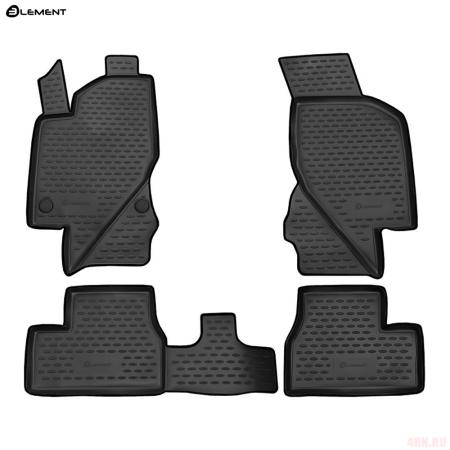 Коврики салона для Lada (ВАЗ) Granta (2011-2018) с черным кантом № KANT.NLC.52.25.210k.blk