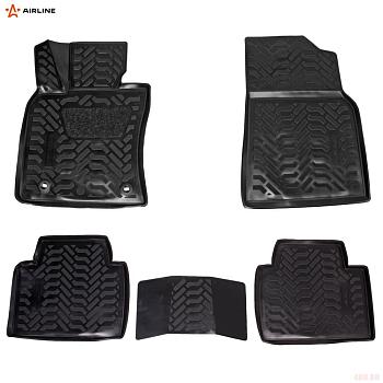 Коврики салона (3D с подпятником) для Toyota Camry (2017-2024) с высоким бортом № ACM-PS-83