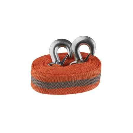 Трос буксировочный ленточный 2 крюка LECAR длина 5м, 3,5 т. артикул LECAR000020806