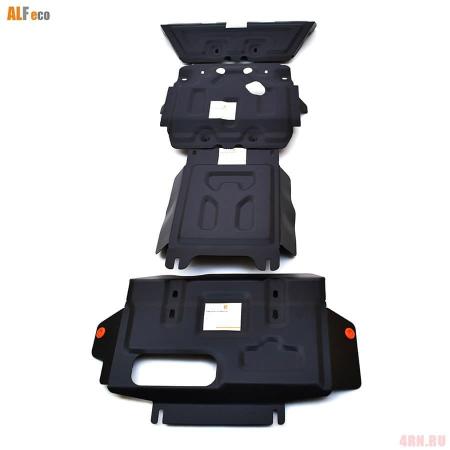 Защита картера и рулевых тяг для Toyota Land Cruiser 150 Prado (2009-2013) 2 части № ALF.24.40st