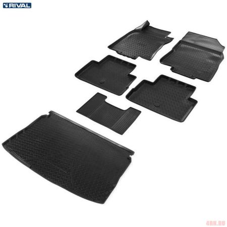 Комплект ковриков салона и багажника для Nissan Qashqai (2015-2021) Российская сборка № K14105004-2