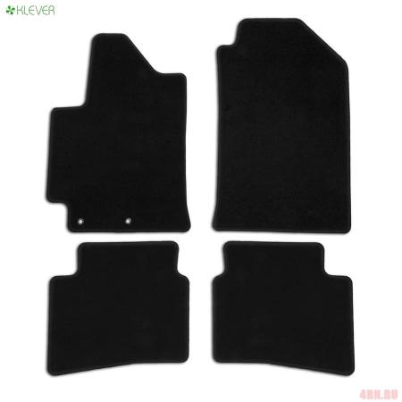 Коврики салона Klever текстильные Econom (без подпятника) для Hyundai Solaris седан (2017-2022) № KLEVER01206101200k