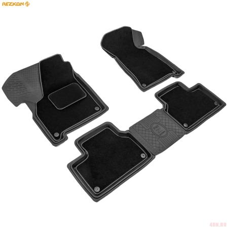 Коврики салона Rezkon Transformer резиновые для Lada (ВАЗ) Priora (2007-2018) № 3039025300