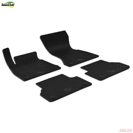 Коврики салона Gumarny Zubri для Audi A4 (B9) (2015-2025) с оригинальными фиксаторами № ST 32-00373
