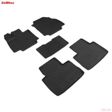 Коврики салона с высоким бортом для Toyota RAV4 (2019-2025) АКПП № 92946