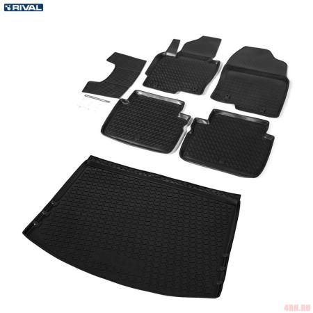 Комплект ковриков салона и багажника для Mazda CX-5 (2011-2016) № K13803001-3