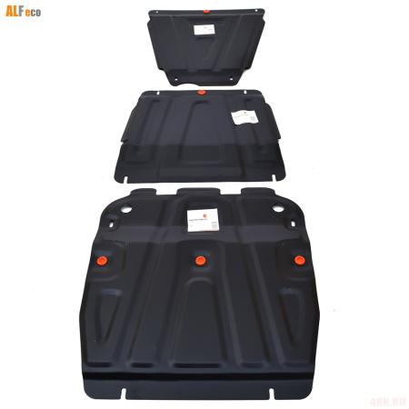 Комплект защиты днища для Suzuki Grand Vitara (2005-2015) 3 части № ALF2301-02-03st