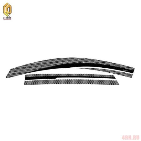 Дефлекторы окон CA Plastic cерия "Art" черные для Nissan Qashqai (2010-2013) № 2010031505021