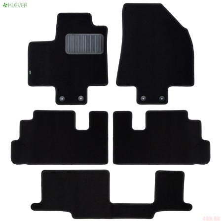 Коврики салона текстильные Standard для Inifiniti QX60 (2021-2025) 8 мест, 5 шт. № KLEVER0207601601210kh