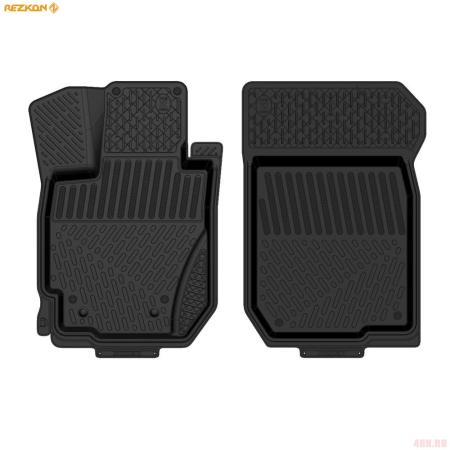 Коврики салона Rezkon передние резиновые для Renault Duster 4x4 (2015-2020) № 1529005300