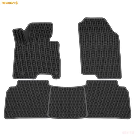 Коврики салона 3D EVA Ромб для Hyundai Tucson (2021-2025) с серым кантом № 9220060302