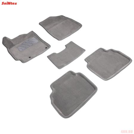 Коврики салона 3D текстильные для Kia Cerato (2018-2025) серые № 94732