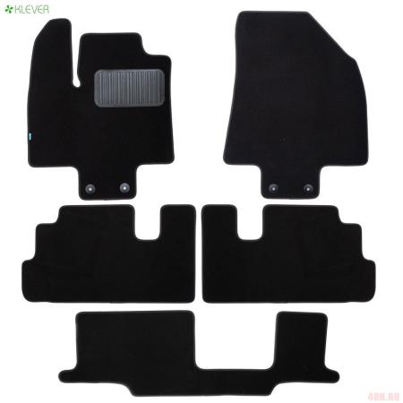 Коврики салона текстильные Premium для Nissan Pathfinder (2021-2025) 8 мест, 5 шт. № KLEVER0503606622110kh