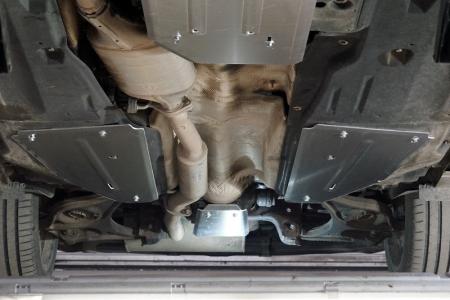 Защита бака для Genesis GV80 (2020-2025) 4WD 3D, 2 шт. № ZKTCC00516