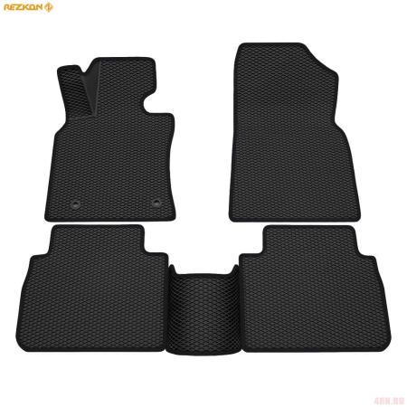 Коврики салона Rezkon EVA резиновые для Toyota Camry (2018-2024) с черным кантом № 9034010301